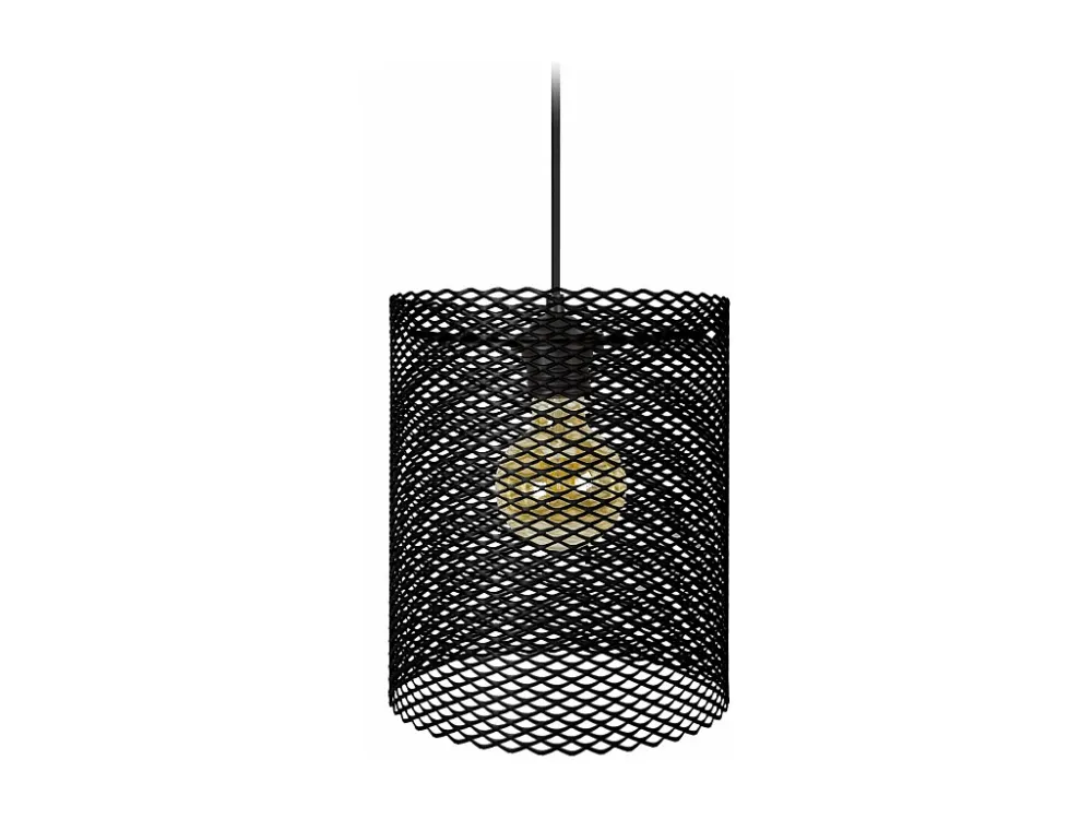 Suspensão TOSEL ADONIS metálico cilindro preto D19,5 x H85 cm