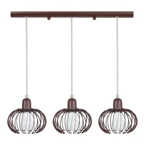 Suspensão TOSEL AFONSO metálico bar castanho D60 x H80 cm