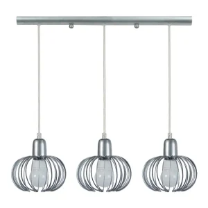 Suspensão TOSEL AFONSO metálico bar cinza D60 x H80 cm