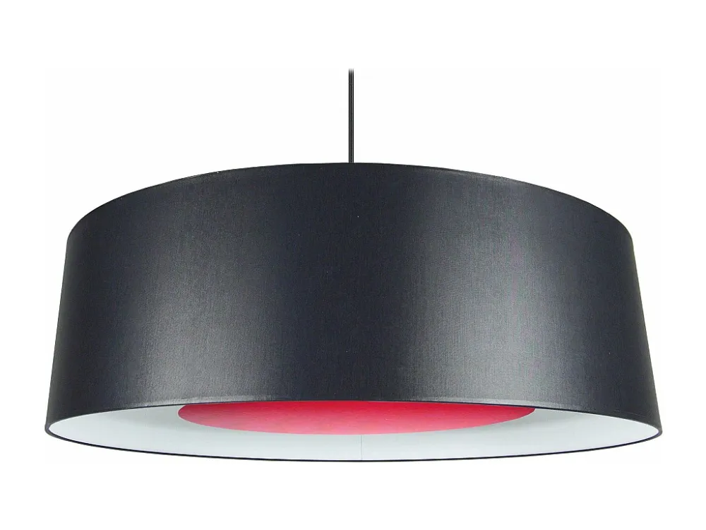 Suspensão TOSEL ALFENA TAMBOUR C tecido cilindro vermelho D60 x H85 cm