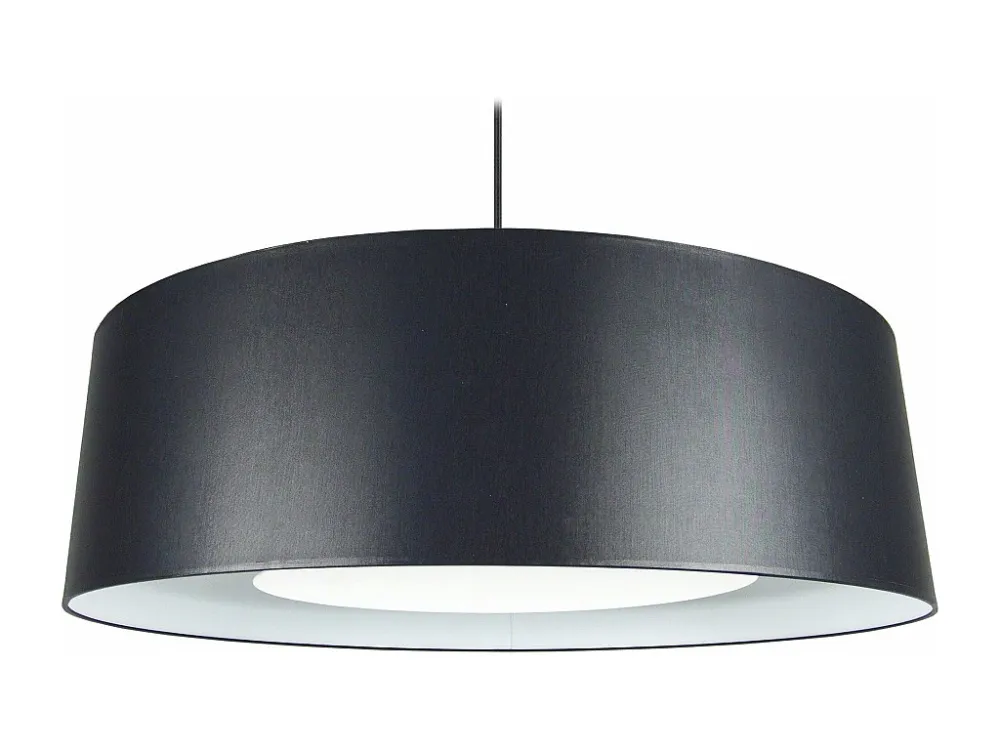 Suspensão TOSEL ALFENA TAMBOUR C tecido cilindro Preto branco D60 x H85 cm