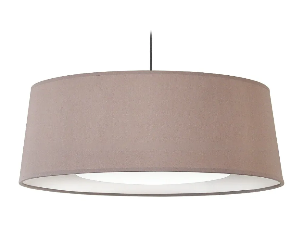 Suspensão TOSEL ALFENA TAMBOUR C tecido cilindro branco cinza D60 x H85 cm