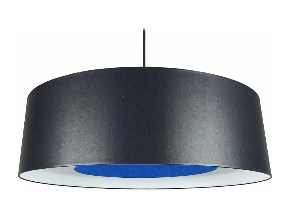 Suspensão TOSEL ALFENA TAMBOUR C tecido cilindro azul D60 x H85 cm