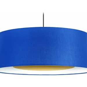 Suspensão TOSEL ALFENA TAMBOUR C tecido cilindro Dourado D60 x H85 cm