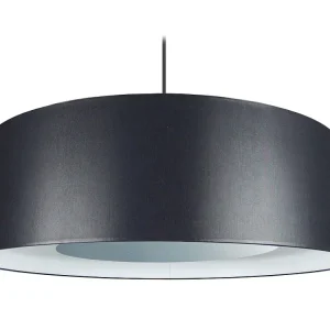 Suspensão TOSEL ALFENA TAMBOUR C tecido cilindro cinza D60 x H85 cm