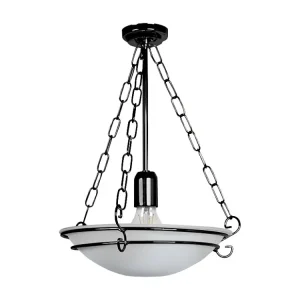 Suspensão TOSEL AMRON vidro tigela cetim D30 x H45 cm