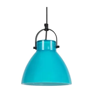 Suspensão TOSEL ANDERSEN vidro cônico azul D18 x H80 cm