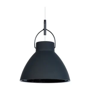Suspensão TOSEL ANDERSEN vidro cônico preto D25 x H90 cm