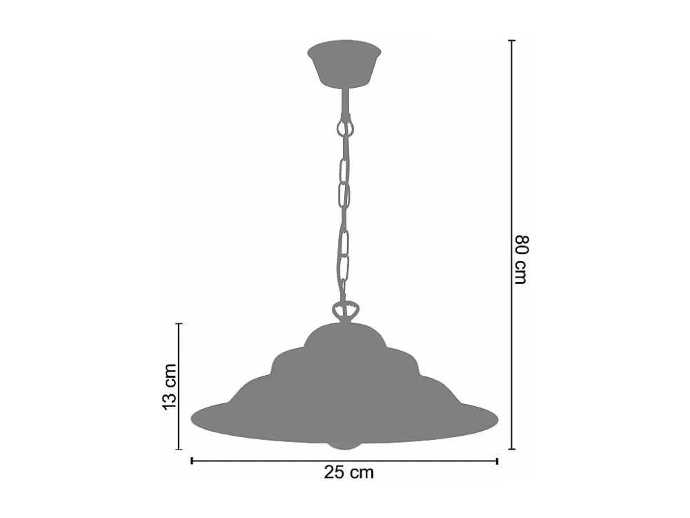 Suspensão TOSEL ANVERS metal lanterna bronzeado D25 x H80 cm