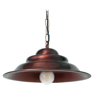 Suspensão TOSEL ANVERS metálico lanterna cobre D25 x H80 cm
