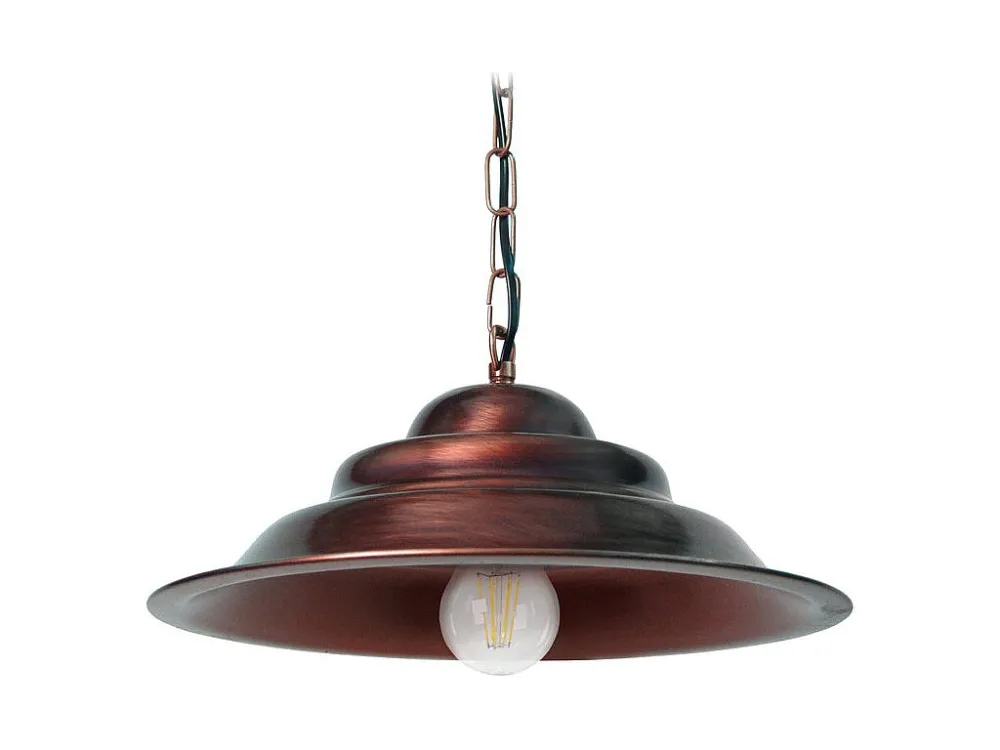Suspensão TOSEL ANVERS metálico lanterna cobre D25 x H80 cm