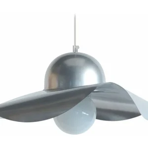 Suspensão TOSEL ASCOT metálico abstrato cinza D40 x H77 cm