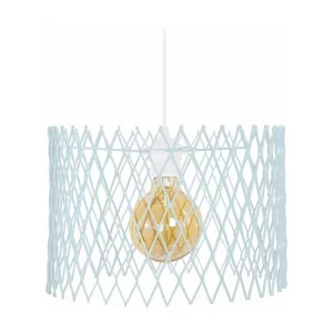 Suspensão TOSEL ASTER metálico cilindro azul D19,5 x H85 cm