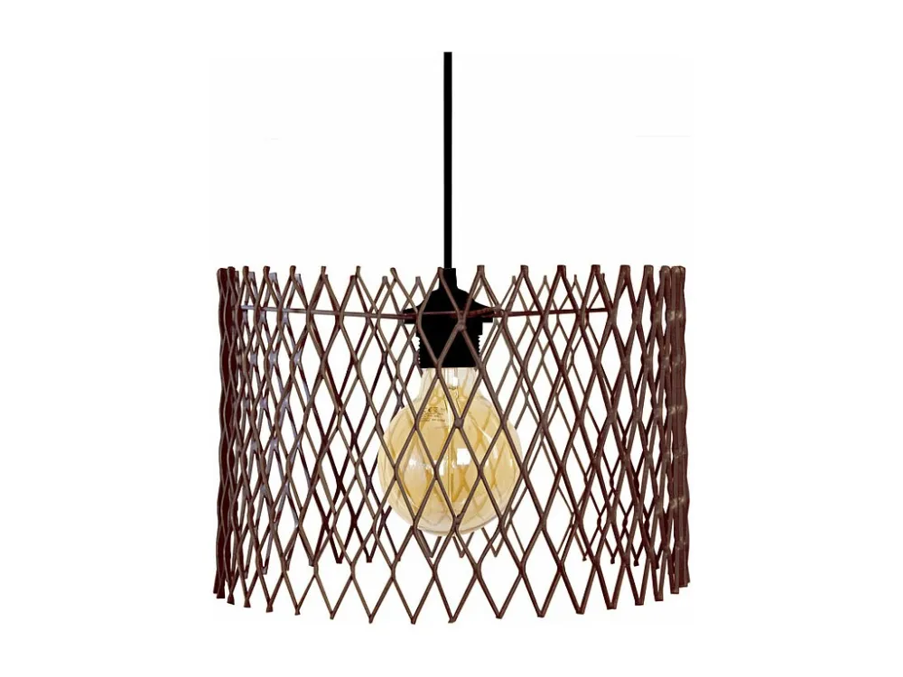 Suspensão TOSEL ASTER metálico cilindro castanho D30 x H80 cm