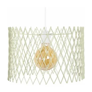 Suspensão TOSEL ASTER metálico cilindro Verde D30 x H80 cm