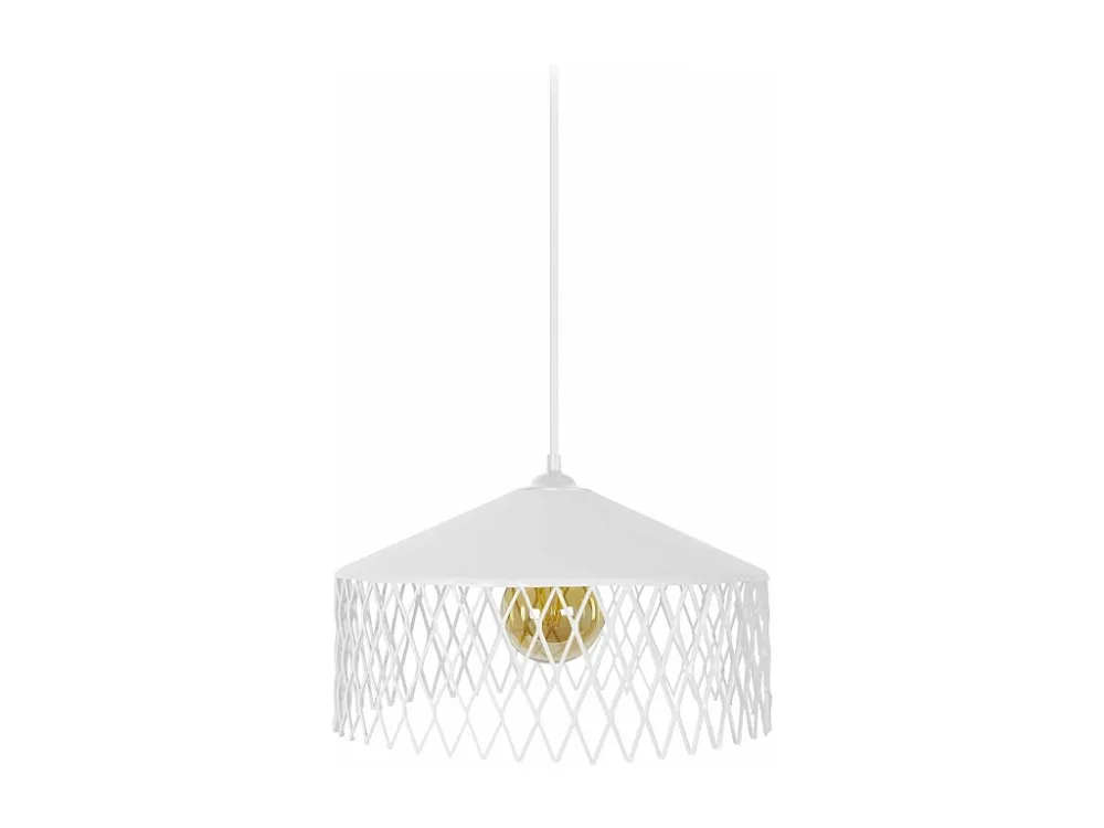 Suspensão TOSEL ASTER metálico cúpula marfim D33 x H70 cm