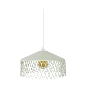 Suspensão TOSEL ASTER metálico cúpula Verde D33 x H70 cm