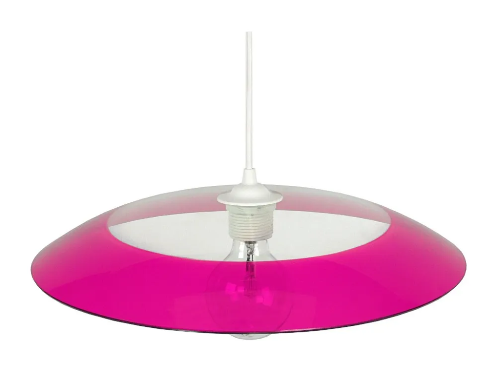 Suspensão TOSEL ASTROIDE vidro cúpula rosa D40 x H70 cm