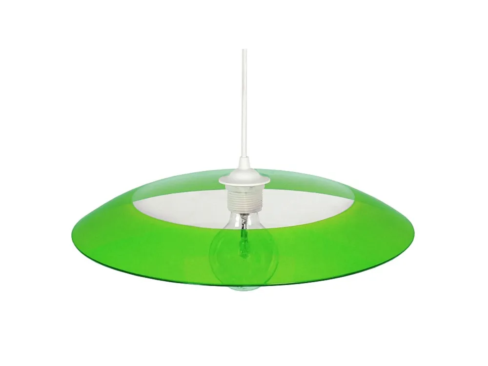 Suspensão TOSEL ASTROIDE vidro cúpula Verde D40 x H70 cm