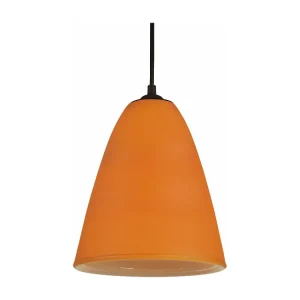 Suspensão TOSEL BALLE VERRE vidro cônico laranja D15 x H80 cm