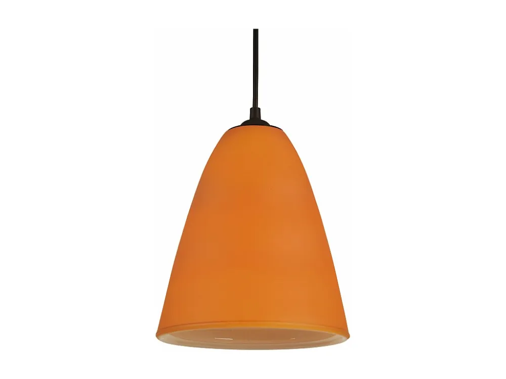 Suspensão TOSEL BALLE VERRE vidro cônico laranja D15 x H80 cm