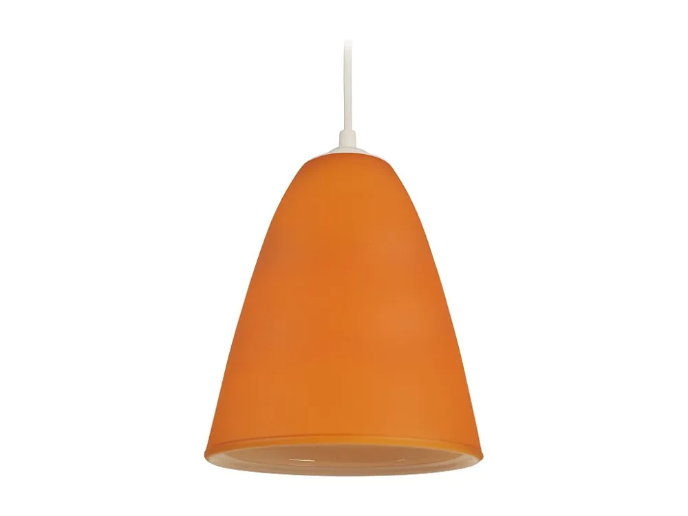 Suspensão TOSEL BALLE VERRE vidro cônico laranja D15 x H80 cm