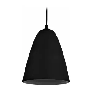 Suspensão TOSEL BALLE VERRE vidro cônico preto D15 x H80 cm