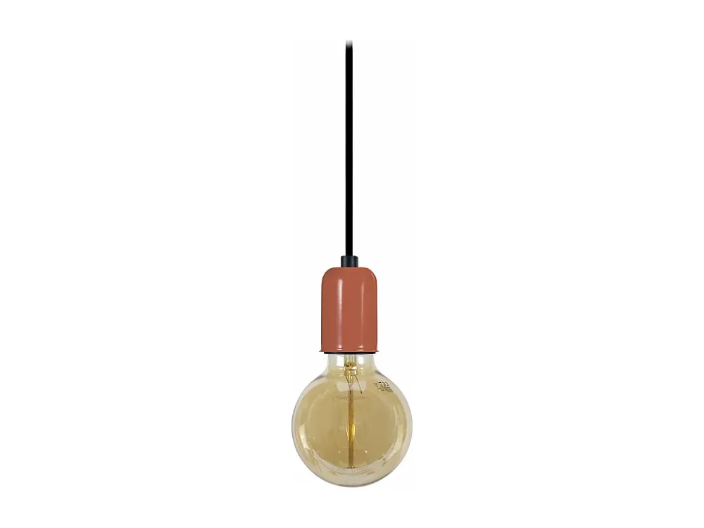 Suspensão TOSEL BAO lâmpada decorativa cilindro castanho D9,5 x H80 cm