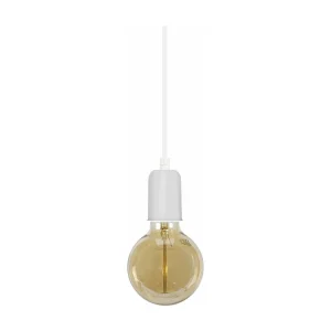 Suspensão TOSEL BAO lâmpada decorativa cilindro marfim D9,5 x H80 cm