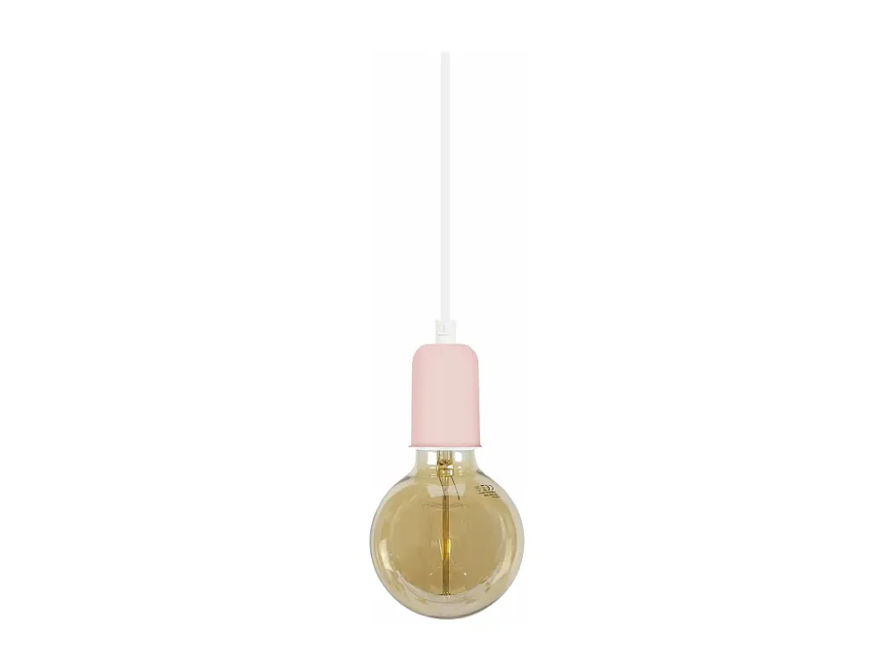 Suspensão TOSEL BAO lâmpada decorativa cilindro rosa D9,5 x H80 cm