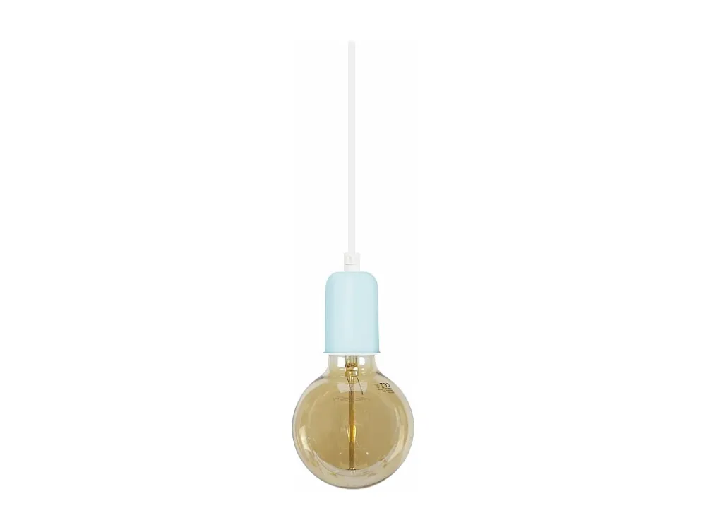 Suspensão TOSEL BAO lâmpada decorativa cilindro azul D9,5 x H80 cm