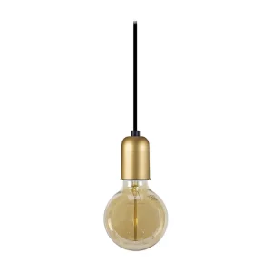 Suspensão TOSEL BAO lâmpada decorativa cilindro Dourado D9,5 x H80 cm
