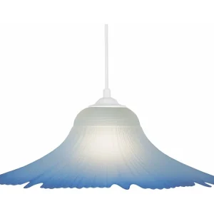 Suspensão TOSEL BARCELONA vidro cúpula azul D39 x H70 cm