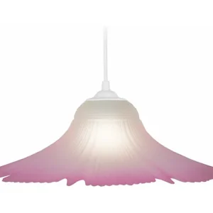 Suspensão TOSEL BARCELONA vidro cúpula rosa D39 x H70 cm