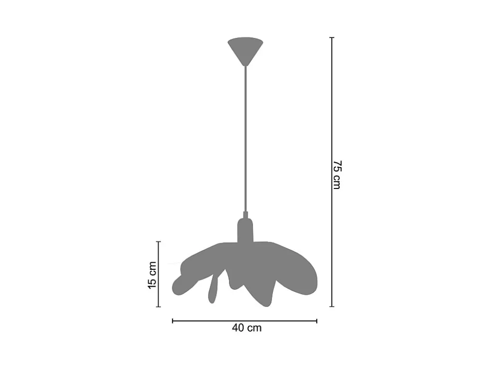 Suspensão TOSEL BLOMMA metálico geométrico taupe D40 x H75 cm