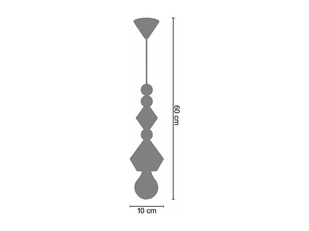 Suspensão TOSEL BOULIER lâmpada decorativa cilindro branco D10 x H60 cm