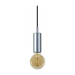 Suspensão TOSEL CAI lâmpada decorativa cilindro alumínio D9,5 x H80 cm