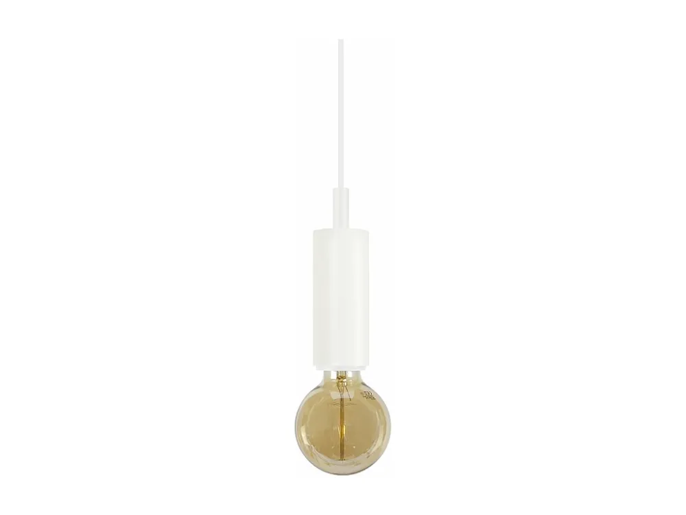 Suspensão TOSEL CAI lâmpada decorativa cilindro branco D9,5 x H80 cm