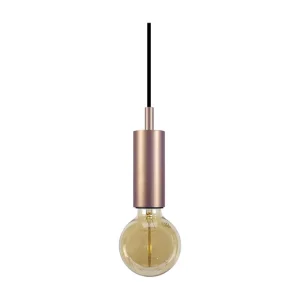 Suspensão TOSEL CAI lâmpada decorativa cilindro cobre D9,5 x H80 cm