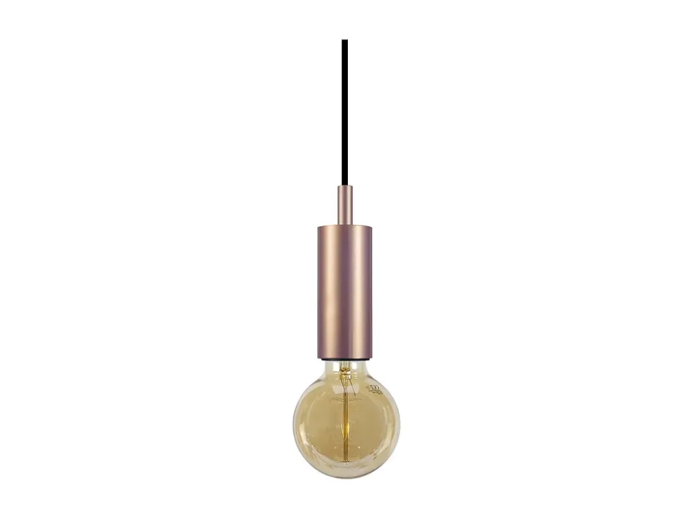 Suspensão TOSEL CAI lâmpada decorativa cilindro cobre D9,5 x H80 cm