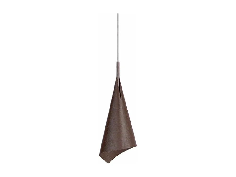 Suspensão TOSEL CHÂTAIGNIER metálico cônico castanho D14,5 x H95 cm