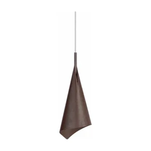 Suspensão TOSEL CHÂTAIGNIER metálico cônico castanho D14,5 x H95 cm