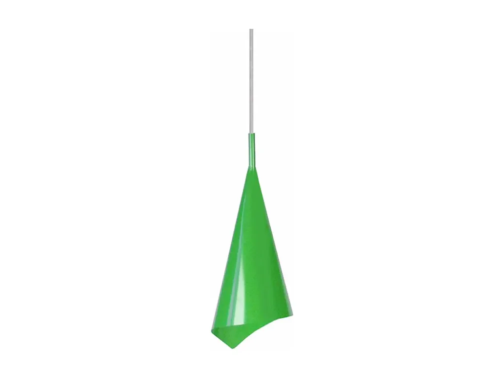 Suspensão TOSEL CHÂTAIGNIER metálico cônico Verde D14,5 x H95 cm