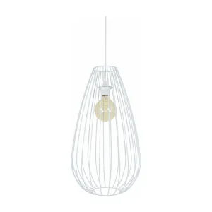 Suspensão TOSEL CIVIDALE metálico geométrico branco D29,5 x H112 cm