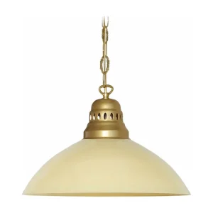 Suspensão TOSEL CLASSIQUE DIVY vidro cúpula bege D38 x H88 cm