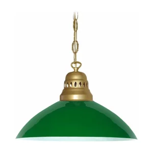 Suspensão TOSEL CLASSIQUE DIVY vidro cúpula Verde D38 x H88 cm