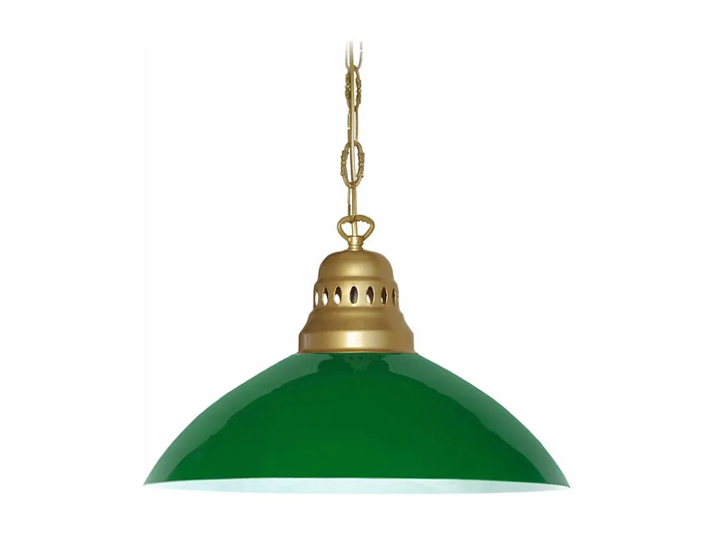 Suspensão TOSEL CLASSIQUE DIVY vidro cúpula Verde D38 x H88 cm