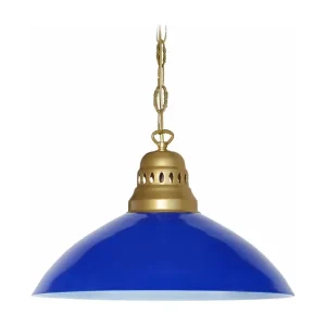 Suspensão TOSEL CLASSIQUE DIVY vidro cúpula azul D38 x H88 cm