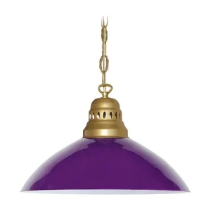 Suspensão TOSEL CLASSIQUE DIVY vidro cúpula roxo D38 x H88 cm