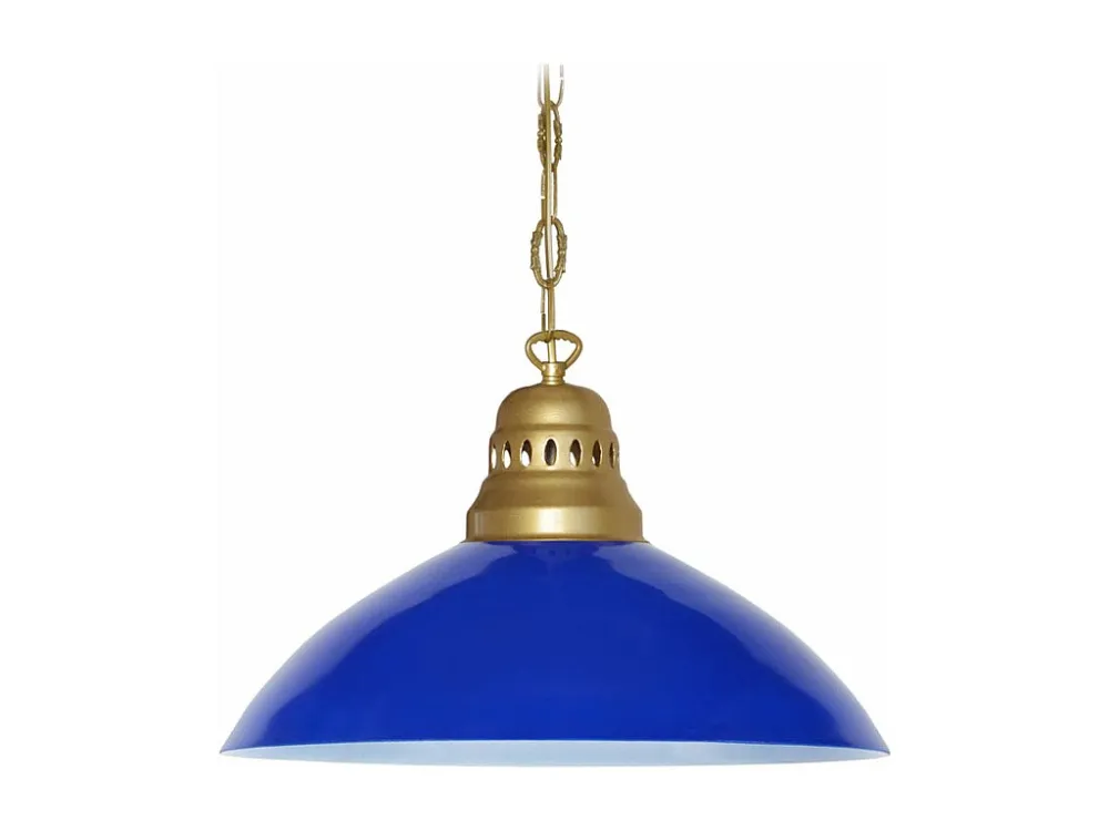 Suspensão TOSEL CLASSIQUE DIVY vidro cúpula azul D38 x H88 cm